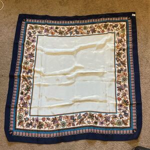 Vintage Singapore Airlines 100% Silk Scarf - 33 inch Square - RARE!